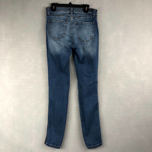 BP. 5-Pocket Distressed Mid-Rise Skinny Jeans Size 26 - Picture 5 of 7